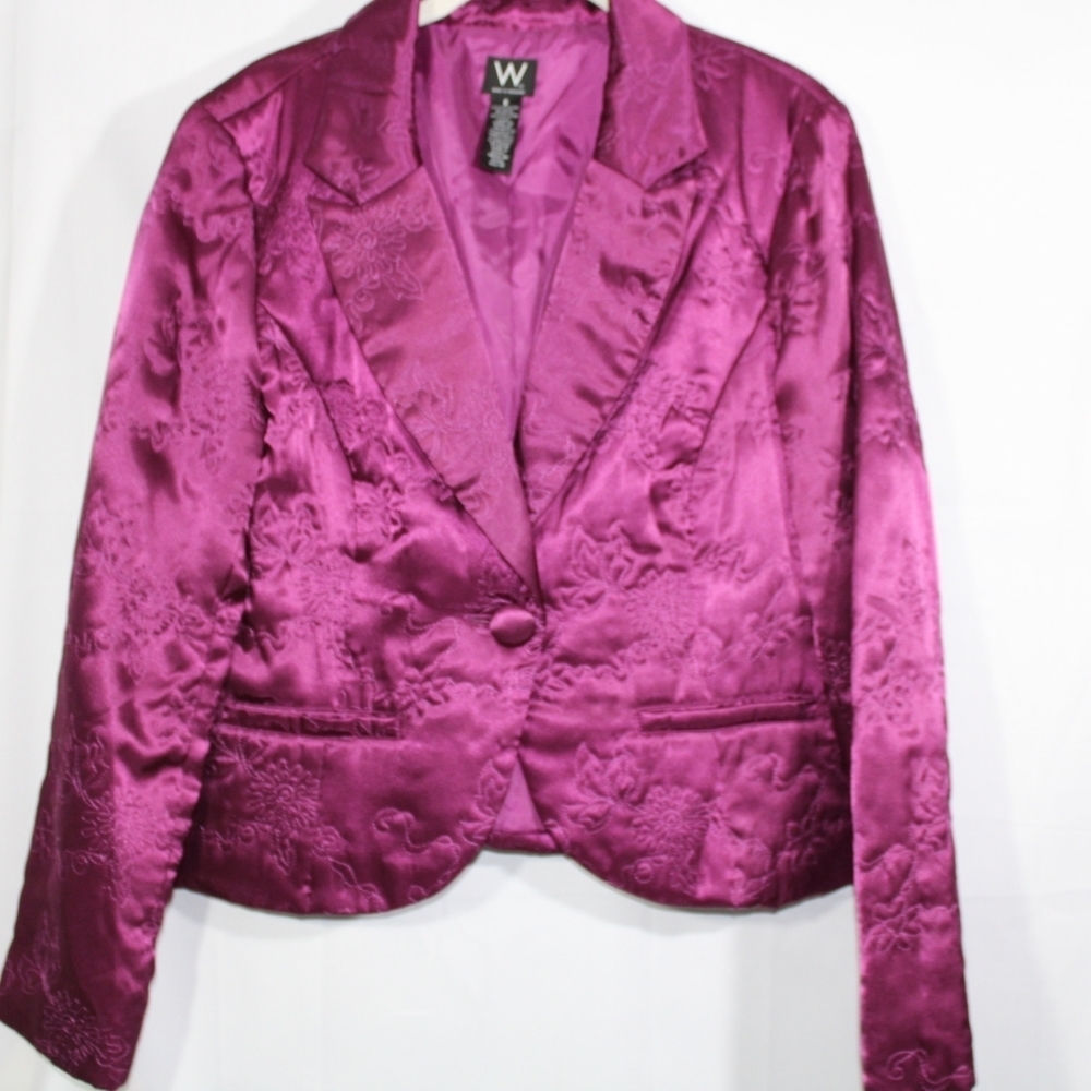 W Work to Weekend Quilted Blazer Jacket Size 6